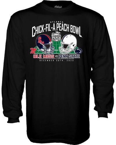 Blue 84 Ole Miss Rebels Vs. Penn State Nittany Lions 2023 Peach Bowl Matchup Long Sleeve T-shirt At Nordstrom - Black
