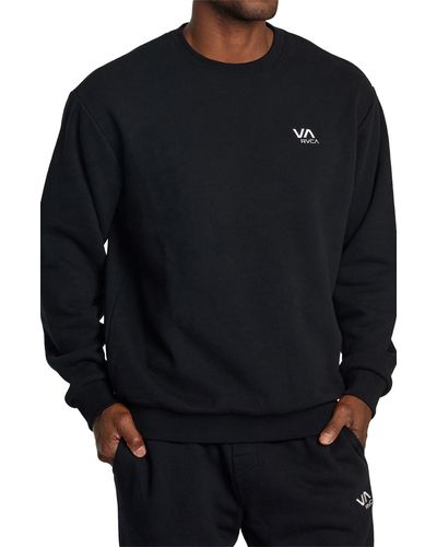 RVCA Essential Logo Embroidered Sweatshirt - Black