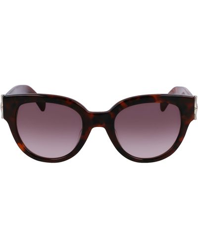 Longchamp 52mm Gradient Tea Cup Sunglasses - Brown
