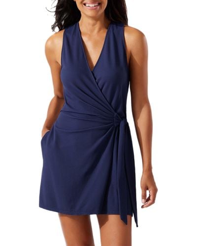 Tommy Bahama Island Cays Cover-up Wrap Romper - Blue