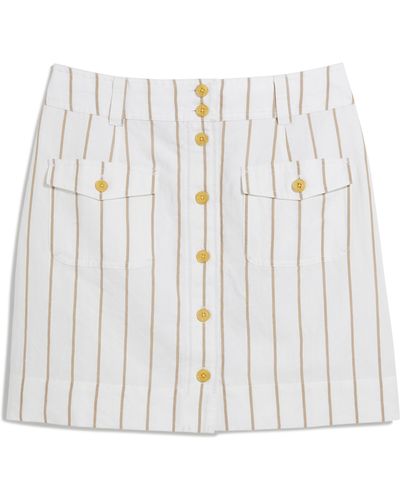 Vineyard Vines Stripe Cargo Pocket Miniskirt - White