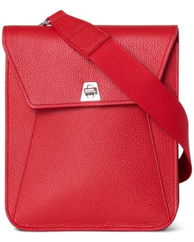 Akris Small Anouk Leather Crossbody Bag - Red