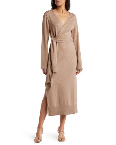 Jonathan Simkhai Skyla Long Sleeve Cotton & Cashmere Sweater Dress - Natural