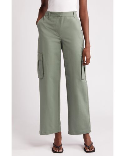 Nordstrom Stretch Cotton Cargo Pants - Green