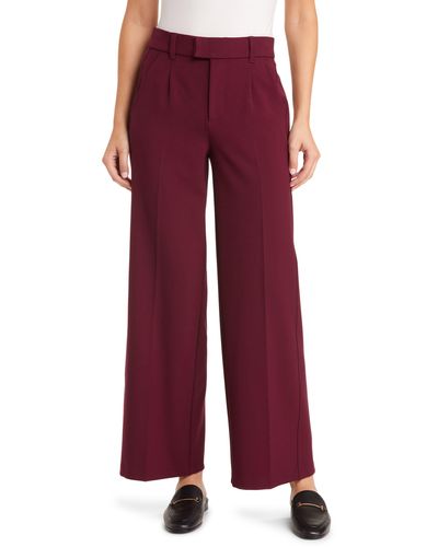 Wit & Wisdom 'ab'solution Skyrise Wide Leg Pants - Red