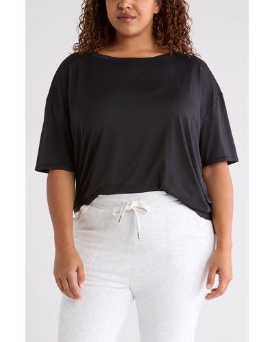 Zella Equilibrium Short Sleeve Cocoon T-shirt - Black