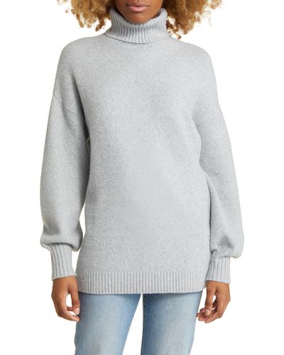 BP. Oversize Turtleneck Sweater - Gray