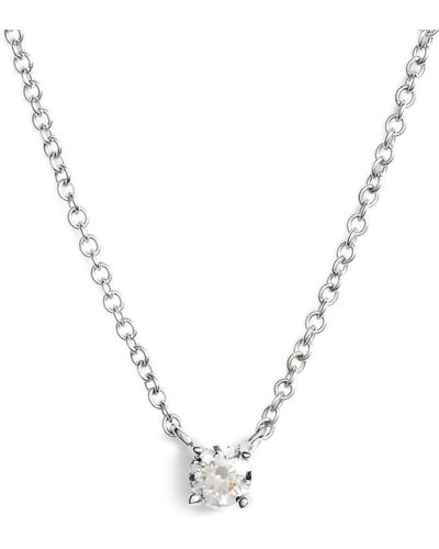 Bony Levy Petite Liora Diamond Solitaire Pendant Necklace - Blue