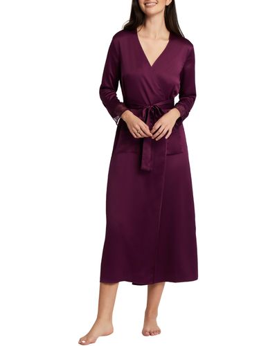 Rya Collection Serena Charmeuse Robe - Purple