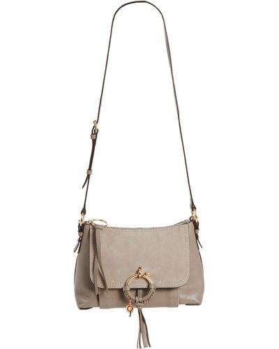 See By Chloé Small Joan Leather Shoulder Bag - White