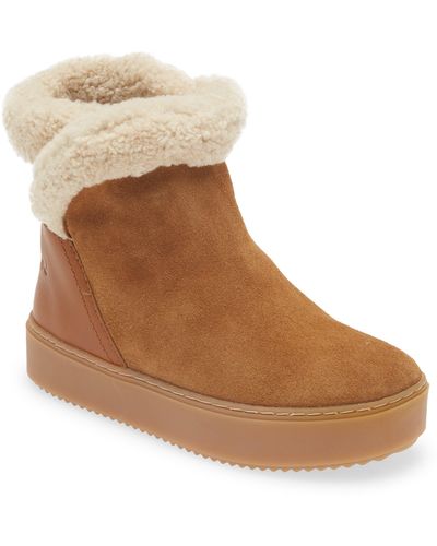 See By Chloé Juliet Genuine Shearling Lined Bootie - Brown