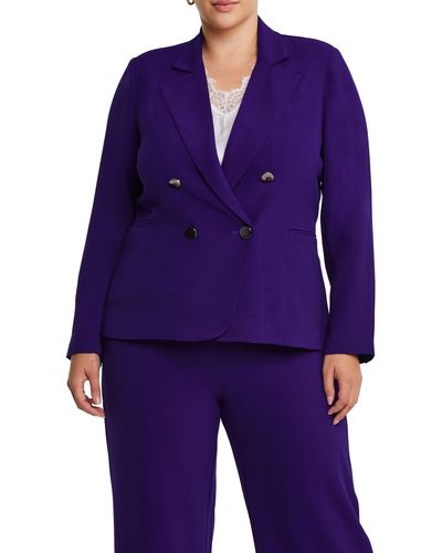 Estelle Clever Double Breasted Blazer - Blue
