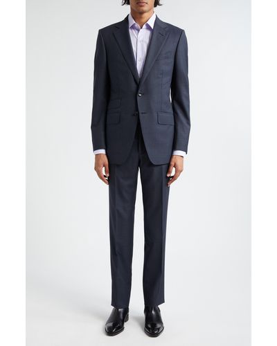 Tom Ford O'connor Wool Hopsack Suit - Blue