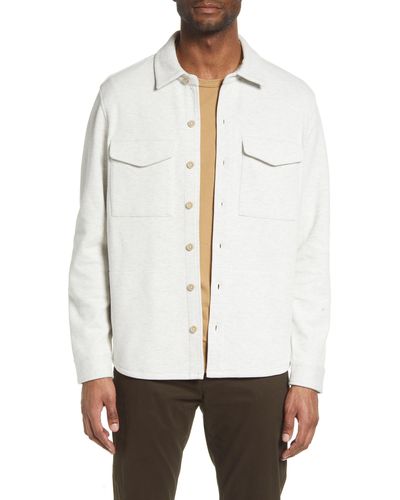 Vince Cotton Blend Shirt Jacket - White