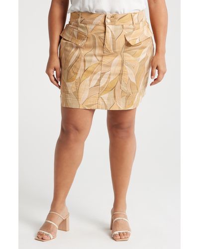 Wit & Wisdom 'ab'solution Patch Pocket Stretch Cotton Skirt - Natural