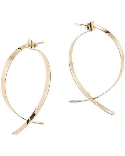 Lana Jewelry 46mm Upside Down Front/back Hoops - White