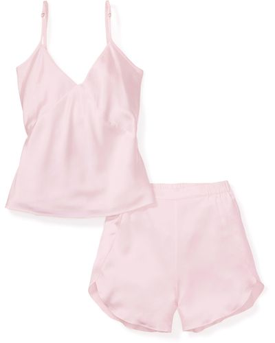 Petite Plume Mulberry Silk Short Pajamas - Pink
