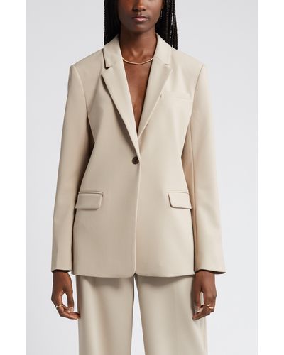 Nordstrom Relaxed Fit Blazer - Natural
