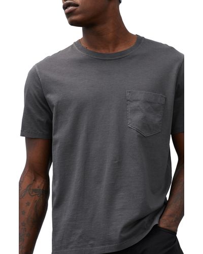 Billy Reid Washed Organic Cotton Pocket T-shirt - Gray