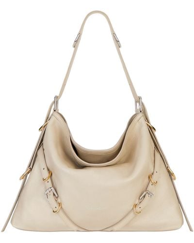 Givenchy Medium Voyou Leather Hobo - Natural