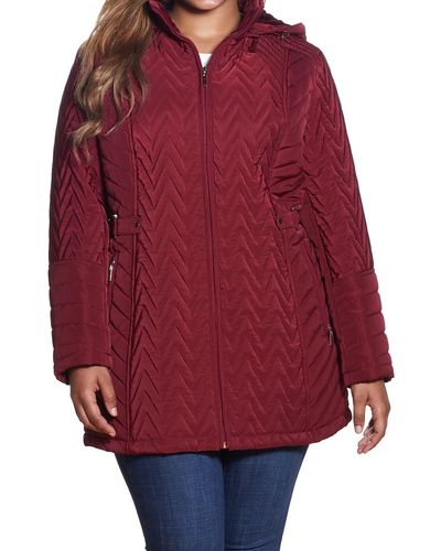 Gallery Chevron Quilt Jacket - Red