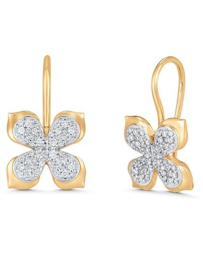 Sara Weinstock Lierre Diamond Petal Drop Earrings - Metallic