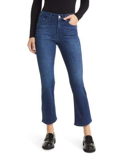 7 For All Mankind Crop Kick Flare Jeans - Blue
