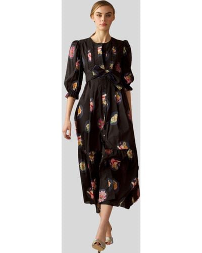 Cynthia Rowley Moonlit Fleur Voile Dress - Black