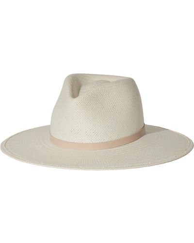 Janessa Leone Sherman Packable Straw Fedora - Natural