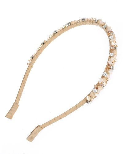 L. Erickson Rosebay Crystal Headband - White