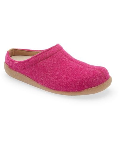 Sanita Lodge Wool Felt Slipper - Pink