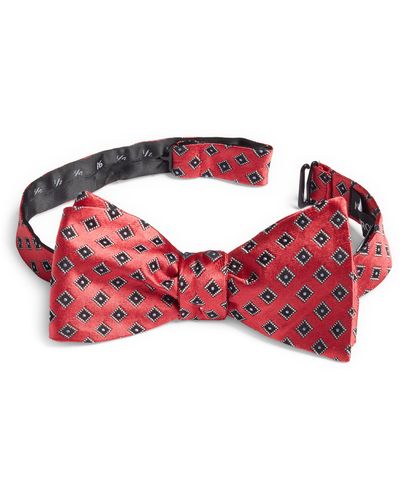 Nordstrom Foulard Silk Bow Tie - Red