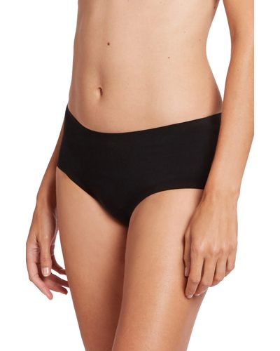 Wolford Cotton Contour Seamless Hipster Briefs - Black