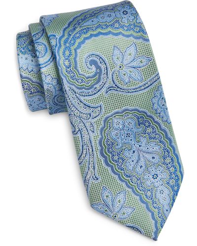 Nordstrom Paisley Silk Tie - Blue