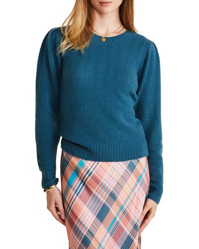 Vineyard Vines Pointelle Cashmere Sweater - Blue