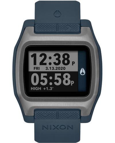 Nixon High Tide Digital Silicone Strap Watch - Gray