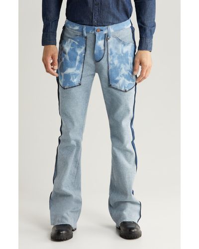 Monfrere Inside Out Two-tone Jeans - Blue