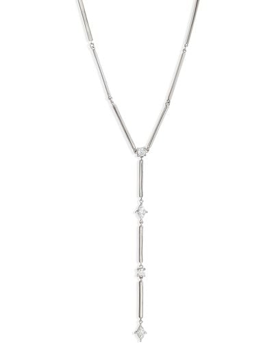 Bony Levy Aviva Drop Diamond Pendant Y-necklace - Blue