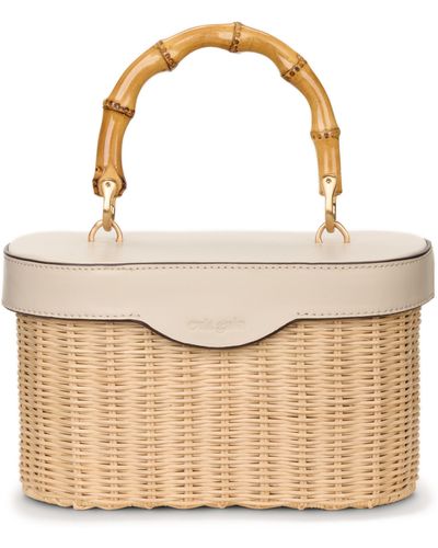 Cult Gaia Gwyneth Basket Weave Handbag - Metallic