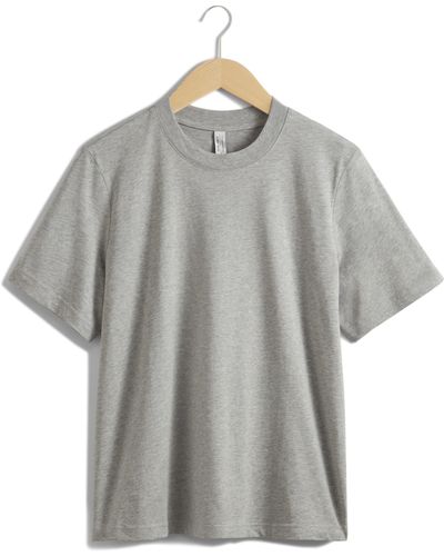 & Other Stories & Lilly Cotton T-shirt - Gray
