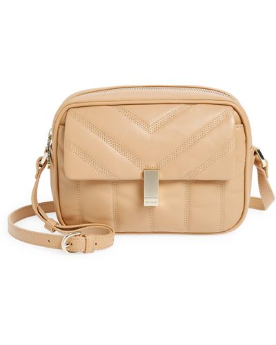 Ted Baker Avalily Quilted Leather Camera Bag - Natural