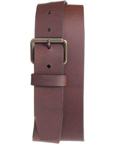 Shinola Rambler Leather Belt - Purple