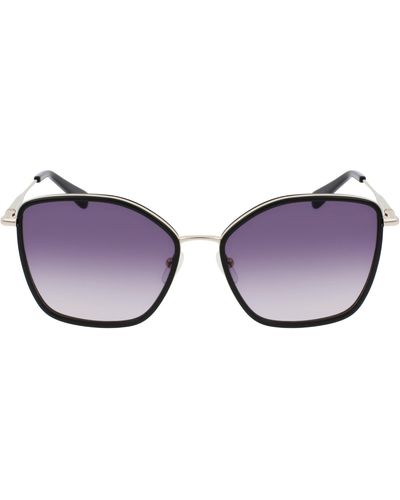 Longchamp Roseau 59mm Gradient Butterfly Sunglasses - Purple