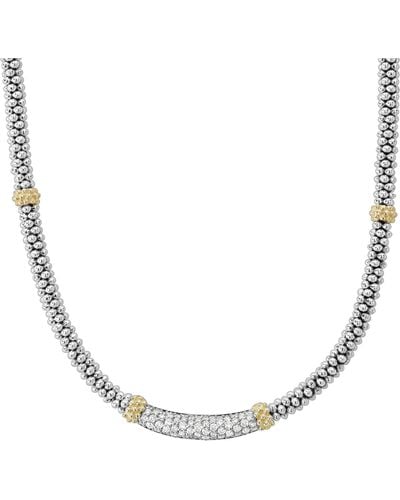 Lagos Lux Diamond Rope Necklace - Metallic