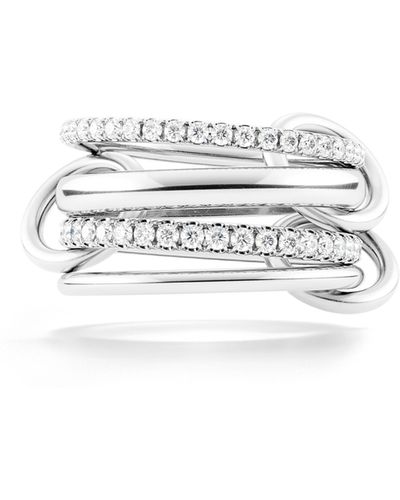 Spinelli Kilcollin Polaris Linked Diamond Rings - Metallic