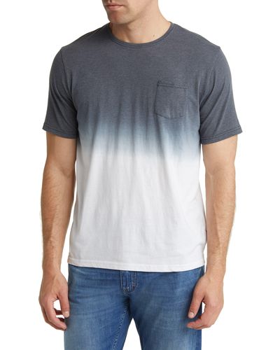 Stone Rose Dip Dye Pocket T-shirt - Gray
