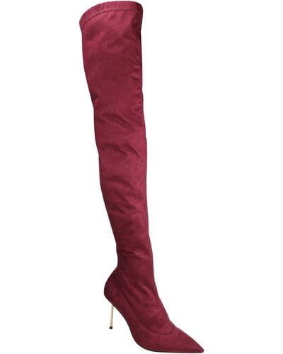 BCBGMAXAZRIA Kiki Over The Knee Pointed Toe Boot - Red