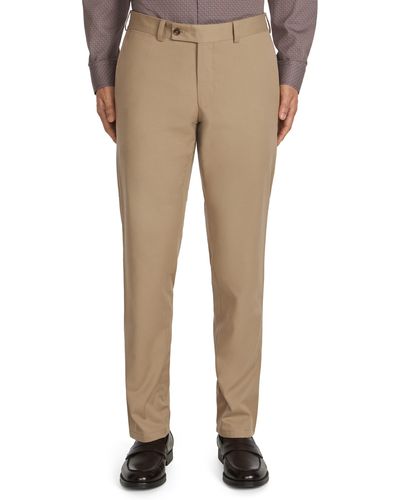 Jack Victor Palmer Stretch Cotton & Wool Pants - Natural