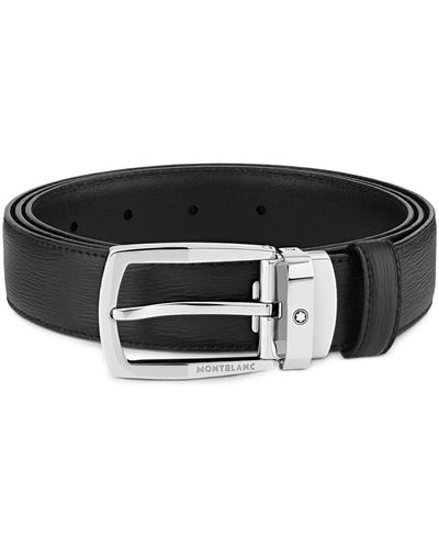 Montblanc Westside Reversible Sartorial Leather Belt - Black