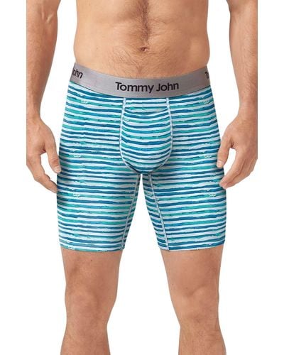 Tommy John Second Skin 8-inch Boxer Briefs - Blue